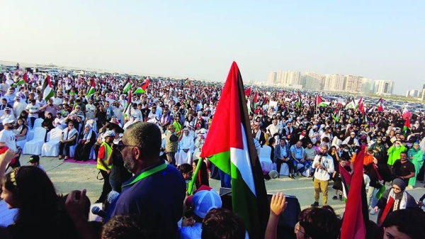 &laquo;مناصرة فلسطين&raquo; تنظم وقفة تضامنية مع غزة