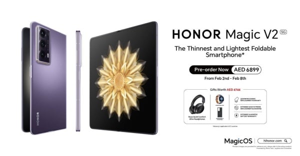 HONOR تعلن عن إطلاق هاتف HONOR Magic V2 في الإمارات