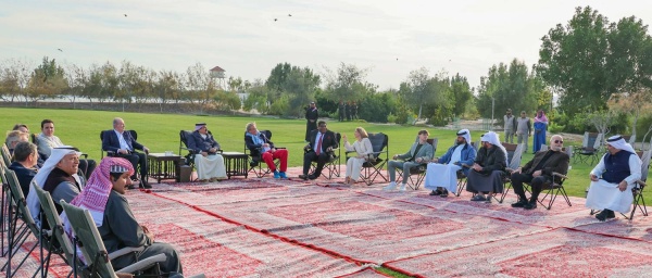 جلالة الملك المعظم يستقبل ملك أسبانيا السابق وعددا من ضيوف البلاد&lrm;