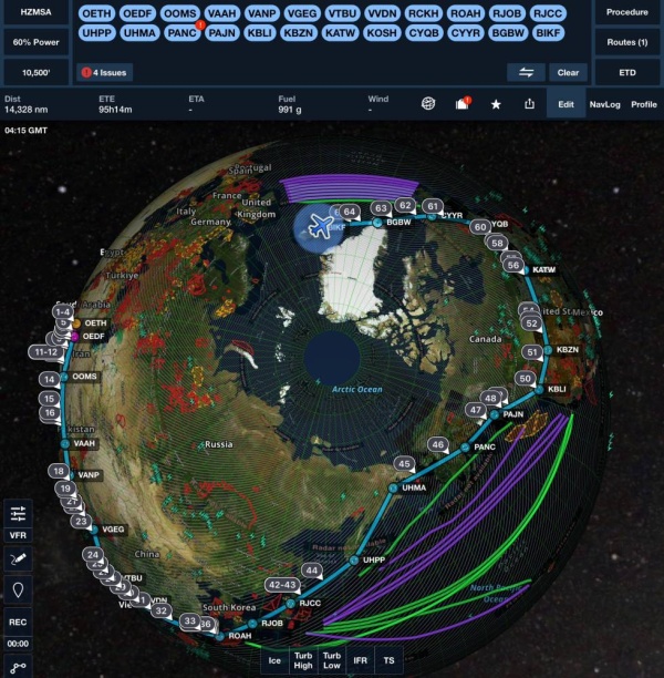 دار حول الكوكب.. طيار سعودي يرد على المشككين بكروية الأرض