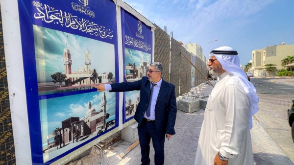 وفد من الأوقاف الجعفرية يطلع على مستجدات العمل في مشاريع مساجد مدينة سلمان