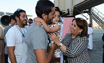 حياة بنت عبدالعزيز  تهنيء ناصر بن حمد وخالد بن حمد على الانجاز المتميز في بطولة الرجل الحديدي