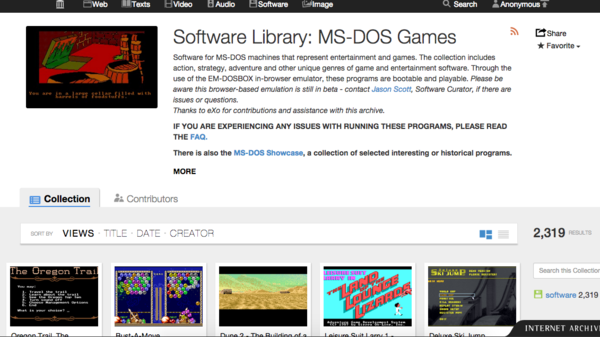 أكثر من 2300 لعبة من نظام MS-DOS على المُتصفح