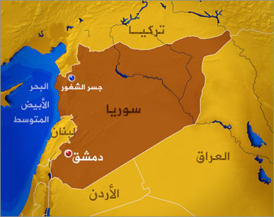 60 جثة لقوات الأسد ملقاة بشوارع جسر الشغور