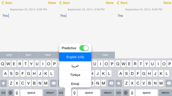 كيف تتخلص من نظام الاقتراحات في لوحة مفاتيح iOS 8؟