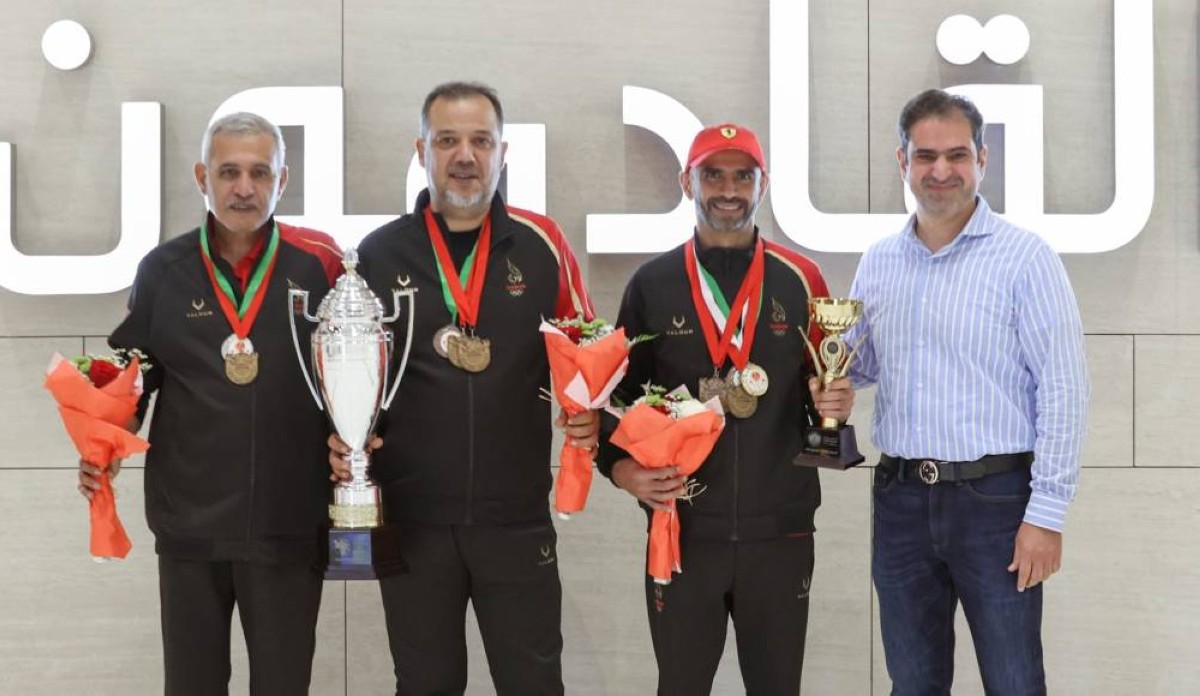 اللجنة الأولمبية تستقبل أبطال منتخب الدارتس العائد بلقبي أفريقيا وغرب آسيا وكأس العرب