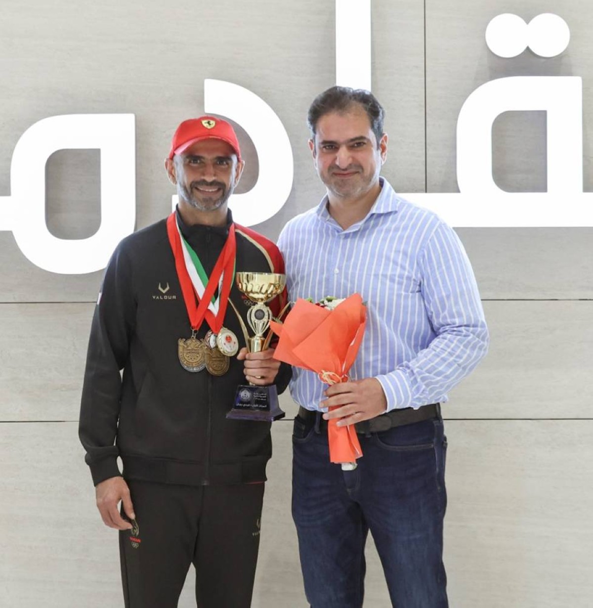 اللجنة الأولمبية تستقبل أبطال منتخب الدارتس العائد بلقبي أفريقيا وغرب آسيا وكأس العرب