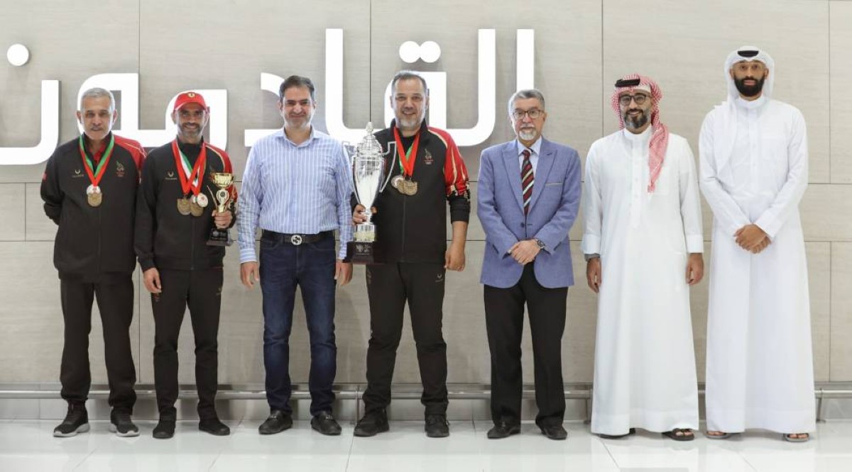 اللجنة الأولمبية تستقبل أبطال منتخب الدارتس العائد بلقبي أفريقيا وغرب آسيا وكأس العرب