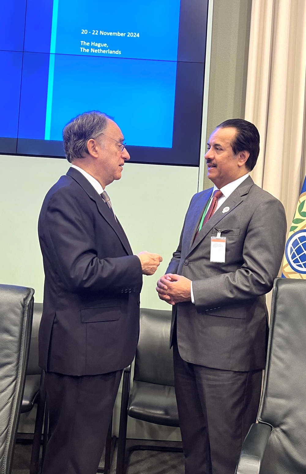 الدوسري يشارك في أعمال الاجتماع السنوي السادس والعشرين للهيئات الوطنية المعنية بحظر الاسلحة الكيميائية