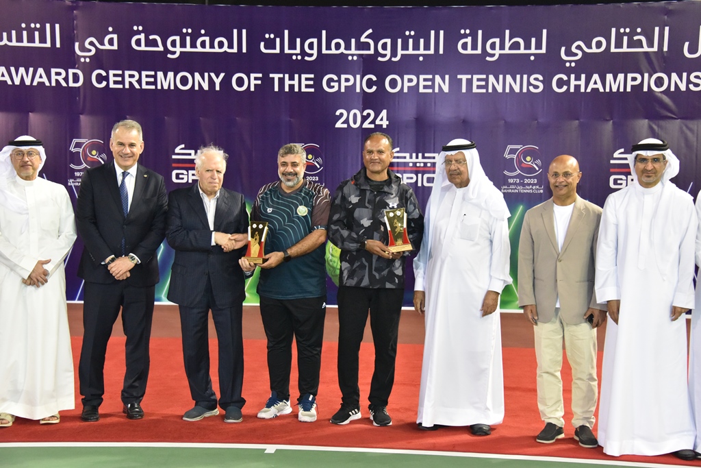 العباسي والمقلة يتوجان إلياس عبد الرضا بكأس بطولة البتروكيماويات للتنس