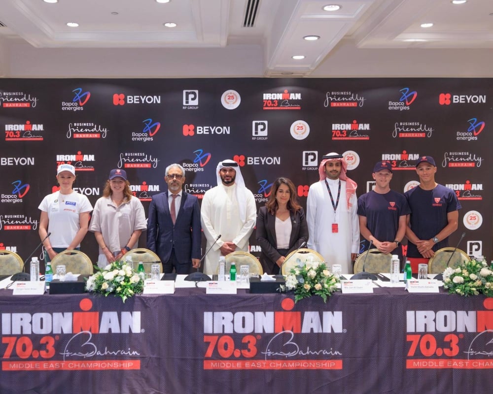 بطولة الشرق الأوسط للرجل الحديدي 70.3 البحرين: المؤتمر الصحفي يبرز الحدث الرياضي الأبرز في المملكة