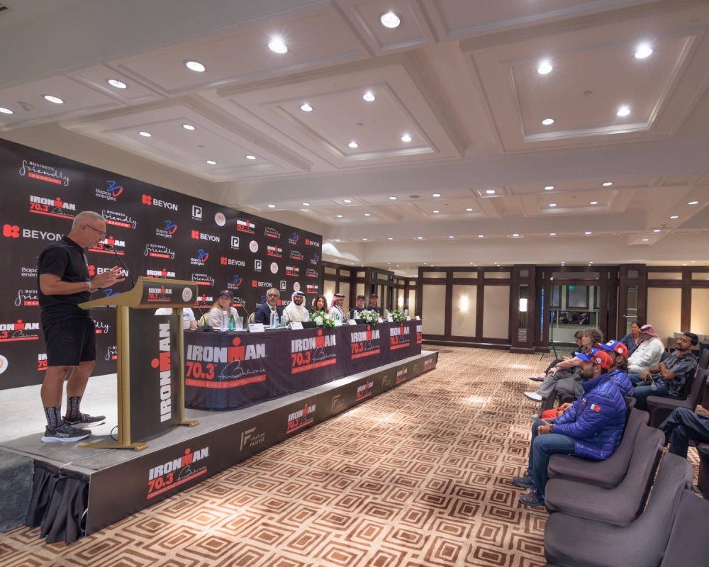 بطولة الشرق الأوسط للرجل الحديدي 70.3 البحرين: المؤتمر الصحفي يبرز الحدث الرياضي الأبرز في المملكة