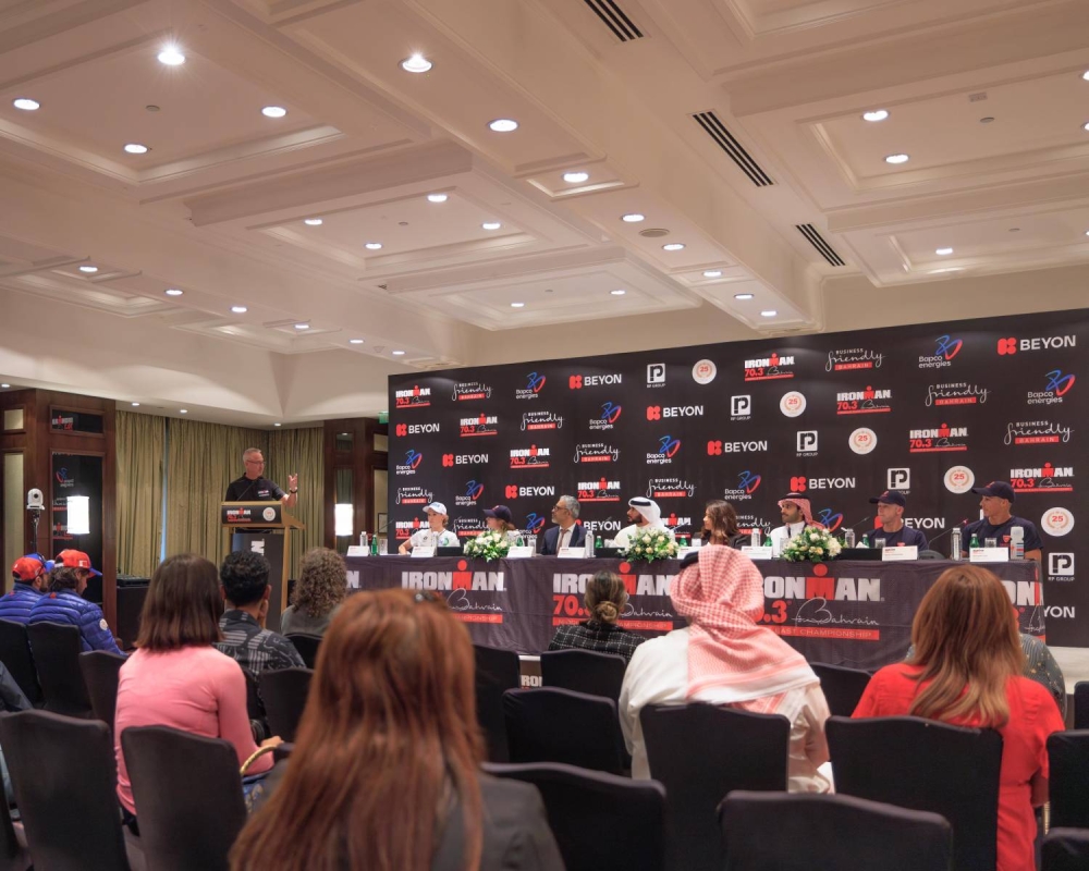 بطولة الشرق الأوسط للرجل الحديدي 70.3 البحرين: المؤتمر الصحفي يبرز الحدث الرياضي الأبرز في المملكة