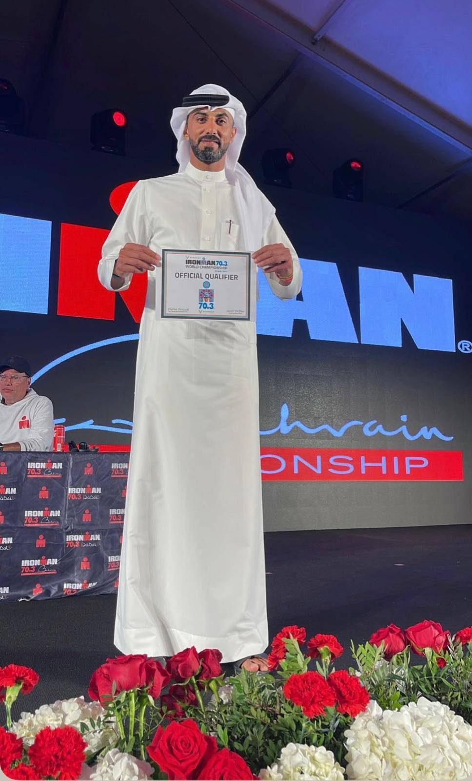 البطل البحريني حمد المنصوري يتأهل إلى بطولة العالم للرجل الحديدي