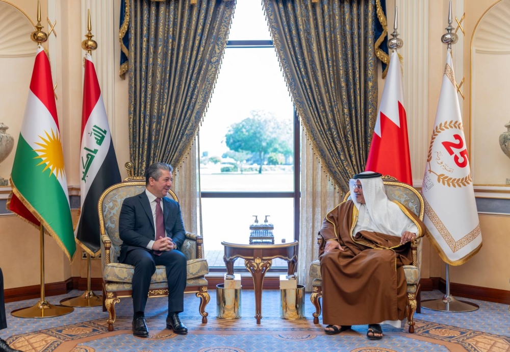 ولي العهد رئيس الوزراء: مواصلة تطوير علاقات البحرين وإقليم كردستان العراق بشتى المجالات