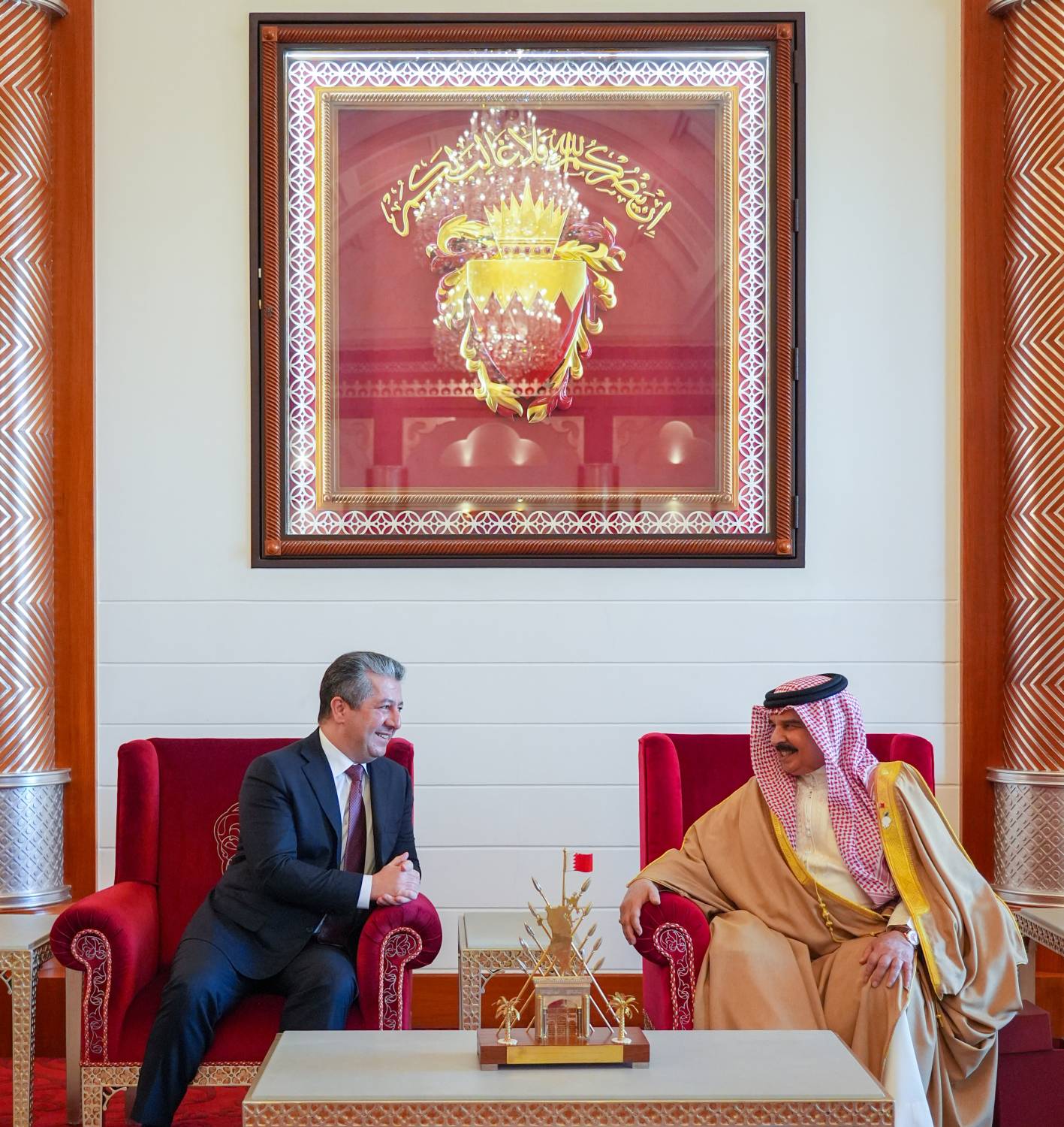 الملك يستقبل رئيس وزراء إقليم كردستان العراق