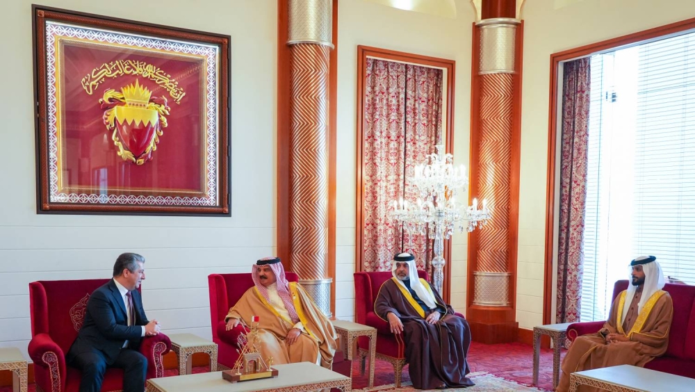 الملك يستقبل رئيس وزراء إقليم كردستان العراق