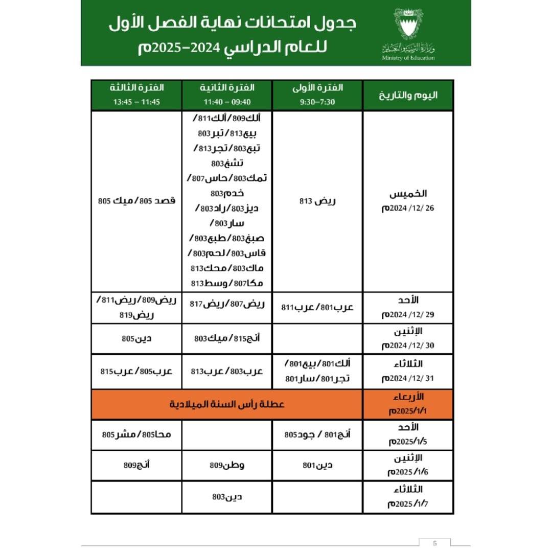 &laquo;التربية&raquo; تعدل جداول الامتحانات مراعاة للطلبة