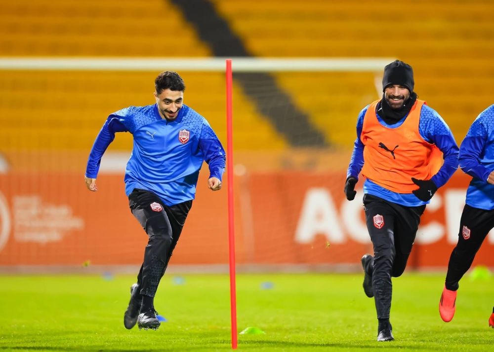 الأحمر يختتم اليوم تحضيراته لمباراة السعودية في "خليجي ٢٦"