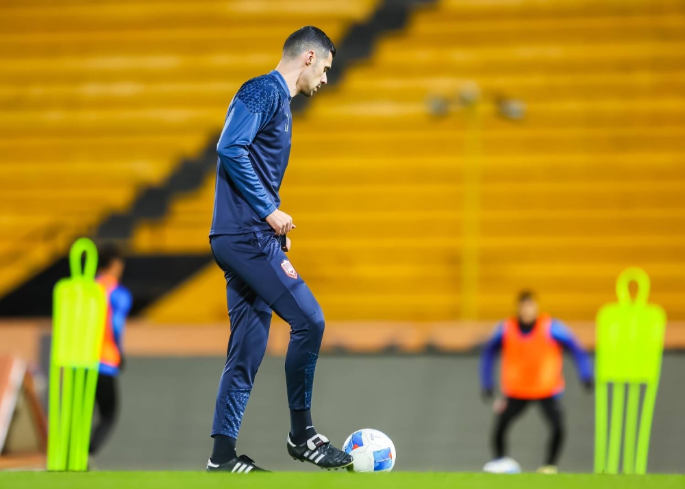 الأحمر يختتم اليوم تحضيراته لمباراة السعودية في "خليجي ٢٦"