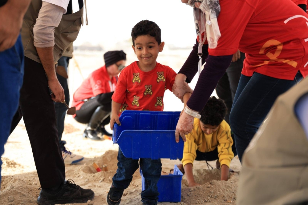 أبطال "ابتسامة" يشاركون في فعالية "الآثاري الصغير"