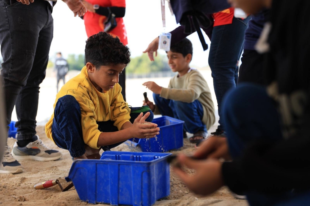 أبطال "ابتسامة" يشاركون في فعالية "الآثاري الصغير"