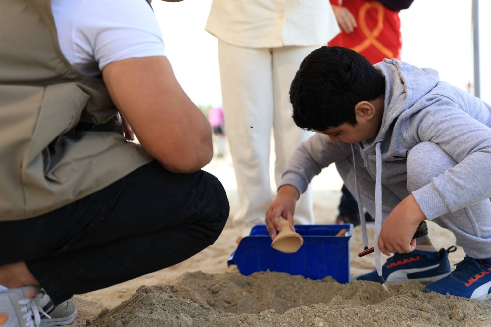 أبطال "ابتسامة" يشاركون في فعالية "الآثاري الصغير"