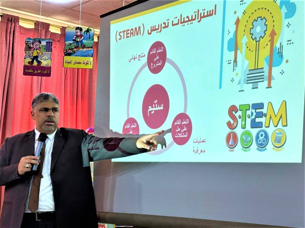 الدراسة بأسلوب إبداعي في حصص المعلم علي عبدالله حبيب