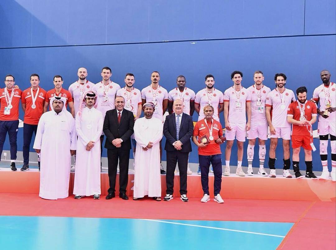 العربي ثانياً والأهلي ثالثاً.. الريان القطري يتوج بطلاً لأندية غرب آسيا للطائرة