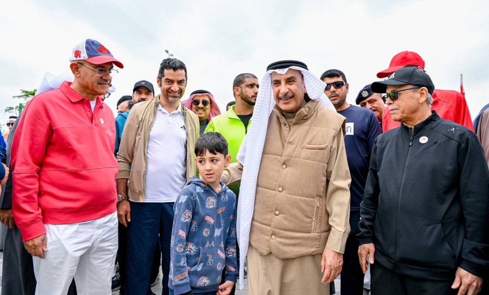 خالد بن عبد الله يفتتح ممشى مدينة حمد احتفاءً باليوم الرياضي