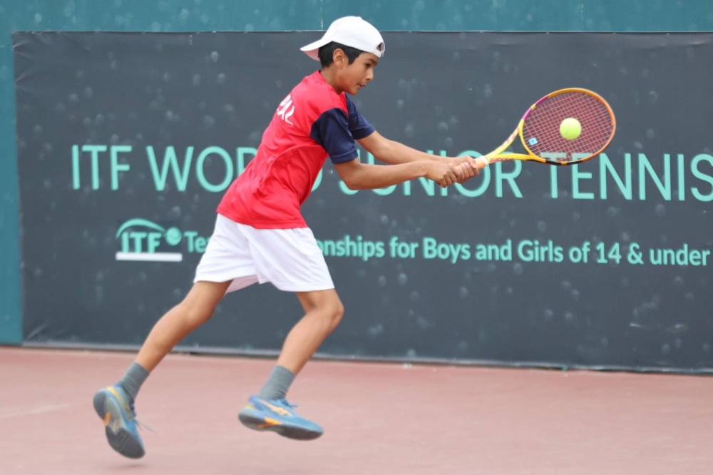 أكتمال المربع الذهبي لتصفيات آسيا لتنس الناشئين تحت 14 سنة