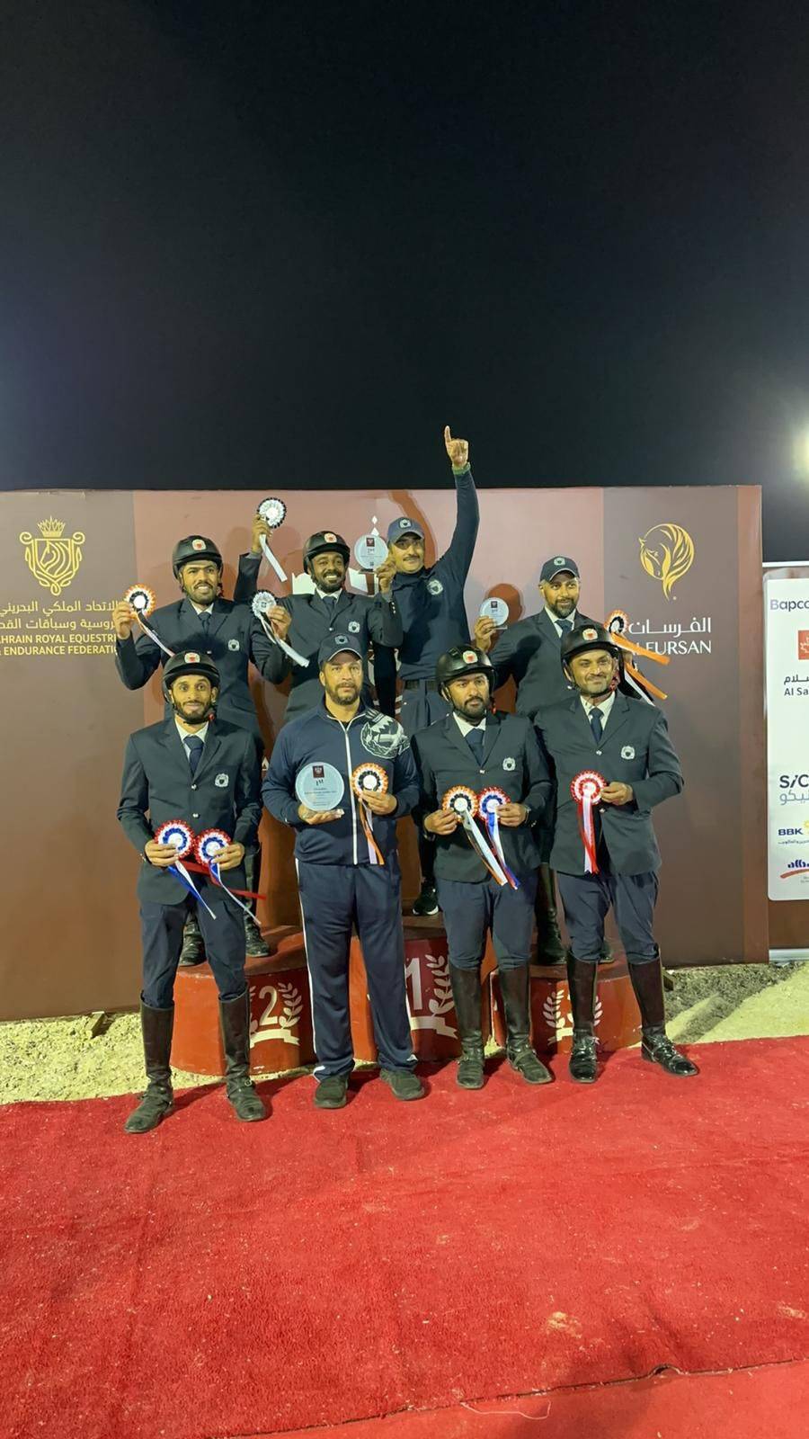 فريق شعبة الخيالة يحقق مراكز متقدمة في بطولة مسابقة الفرسان لترويض الجياد
