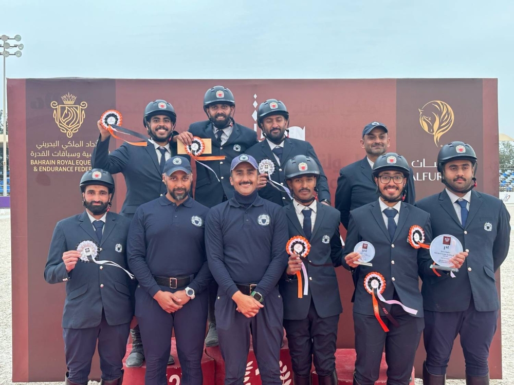 فريق شعبة الخيالة يحقق مراكز متقدمة في بطولة مسابقة الفرسان لترويض الجياد