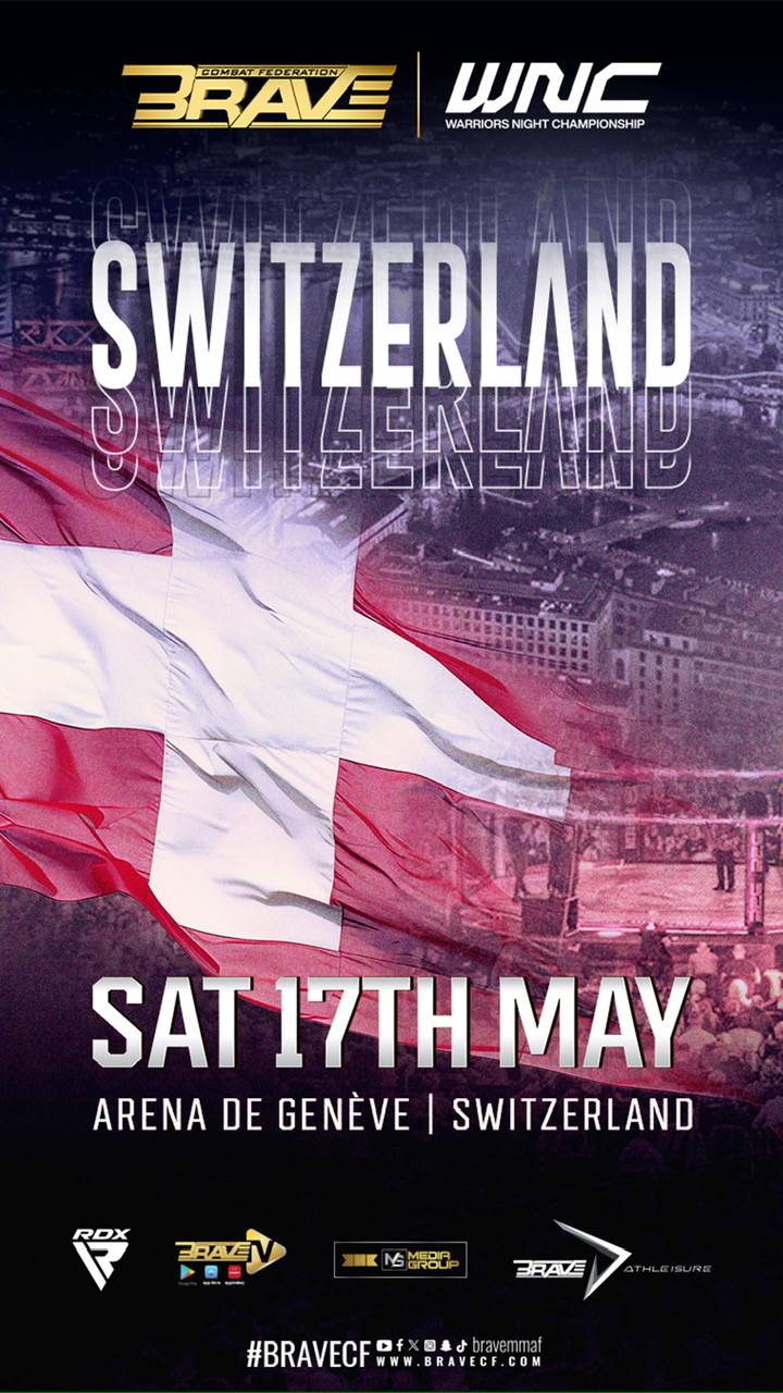 منظمة بريف البحرينية تعلن عن تنظيم أول بطولة BRAVE CF في "سويسرا"