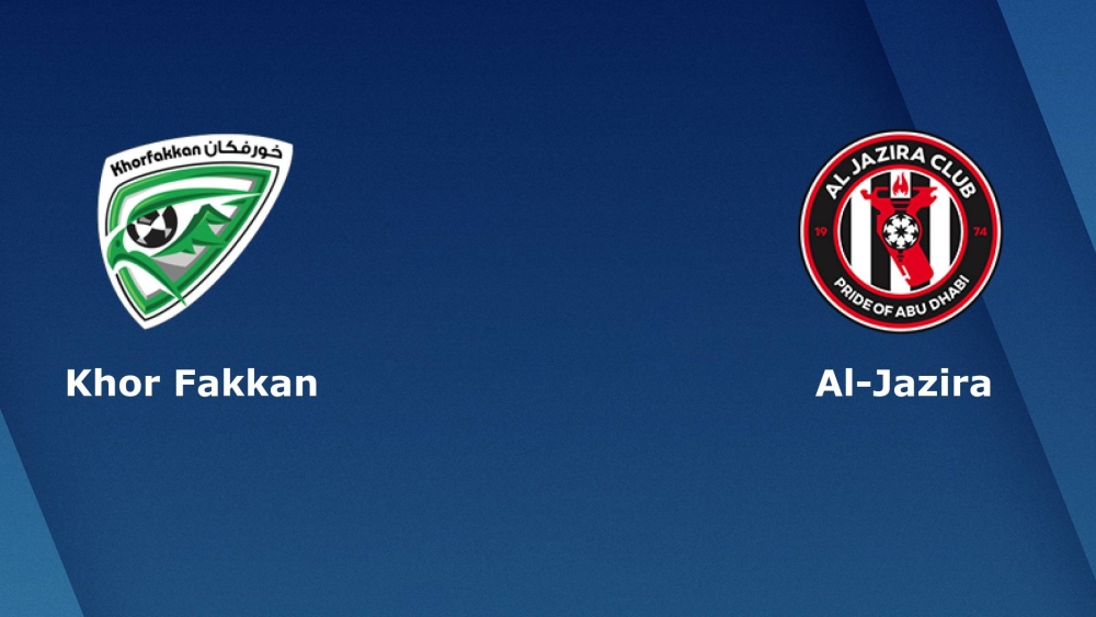 موعد مباراة الجزيرة وخورفكان والقنوات الناقلة لها في الدروي الإماراتي