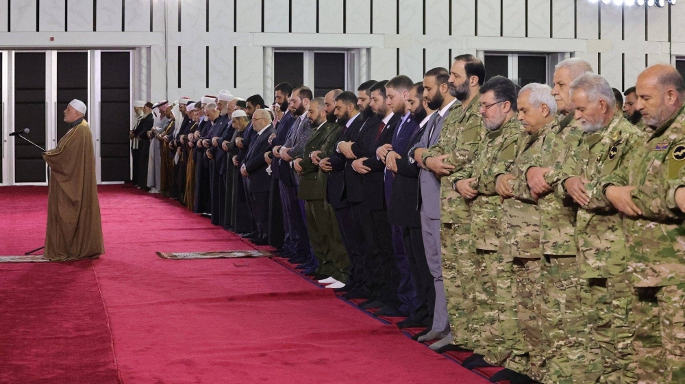 صلاة العيد في قصر الشعب بدمشق لأول مرة في تاريخ سوريا الحديث (صور)