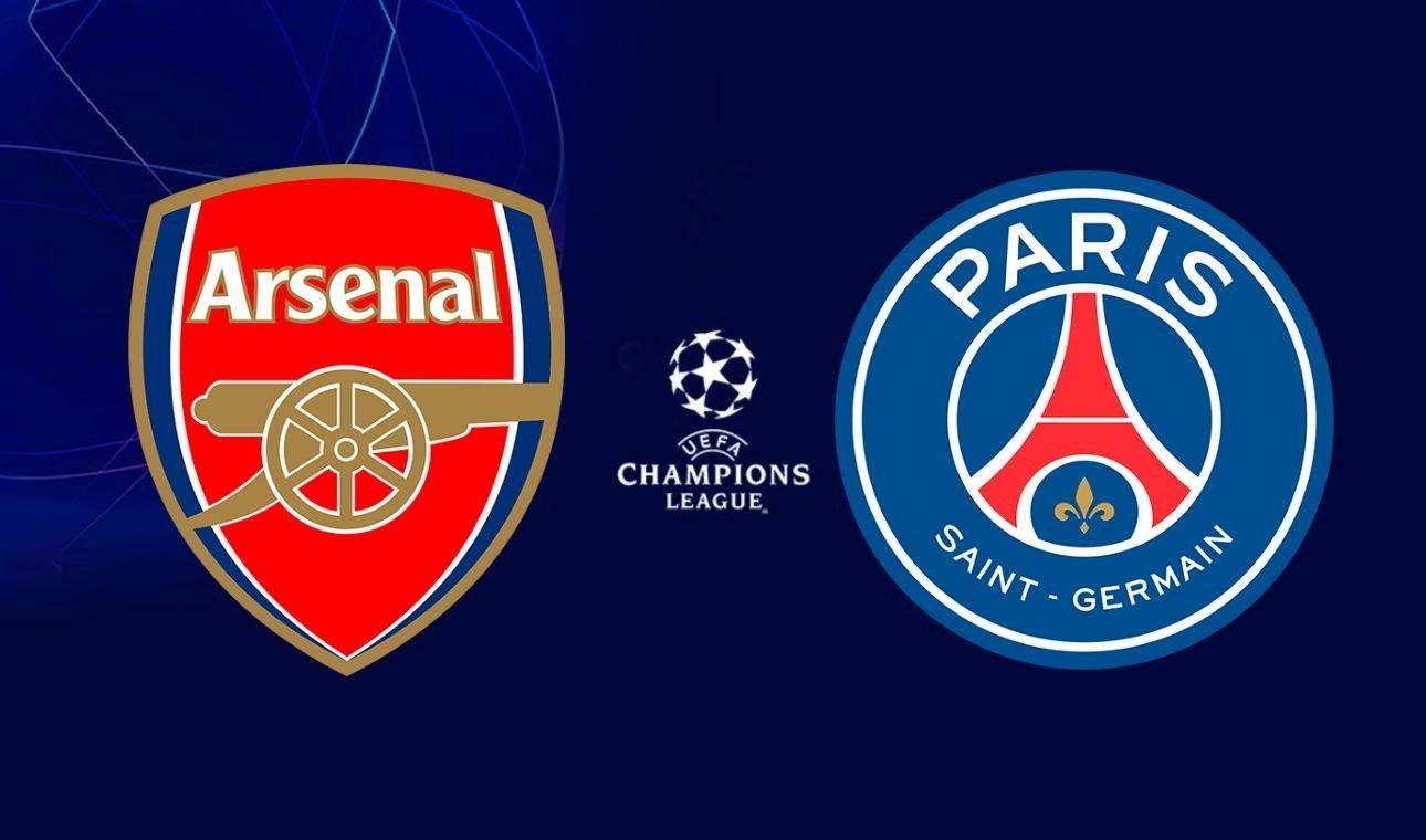 موعد مباراة أرسنال ضد باريس سان جيرمان في دوري أبطال أوروبا والقنوات الناقلة
