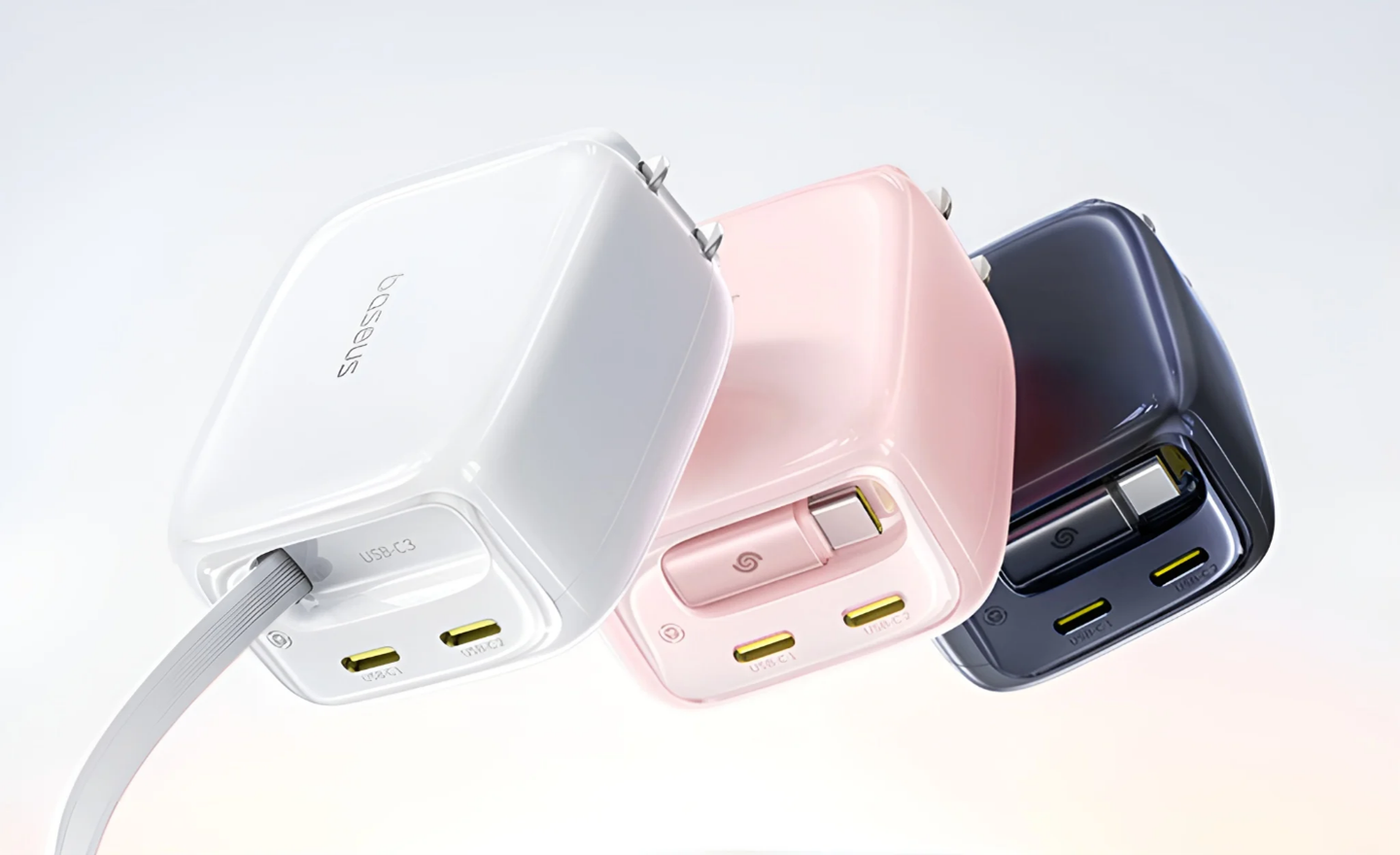 Baseus تطلق شاحن GaN 67W مع كابل قابل للسحب وتحكم حراري بالذكاء الاصطناعي