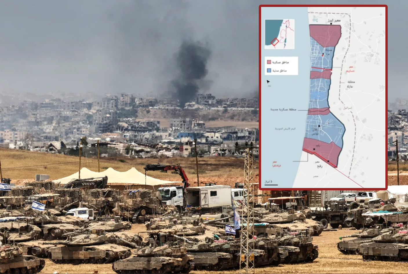 ذا صنداي تايمز: إسرائيل تخطط لفصل غزة إلى ثلاث مناطق مدنية محاطة بأربع مناطق عسكرية