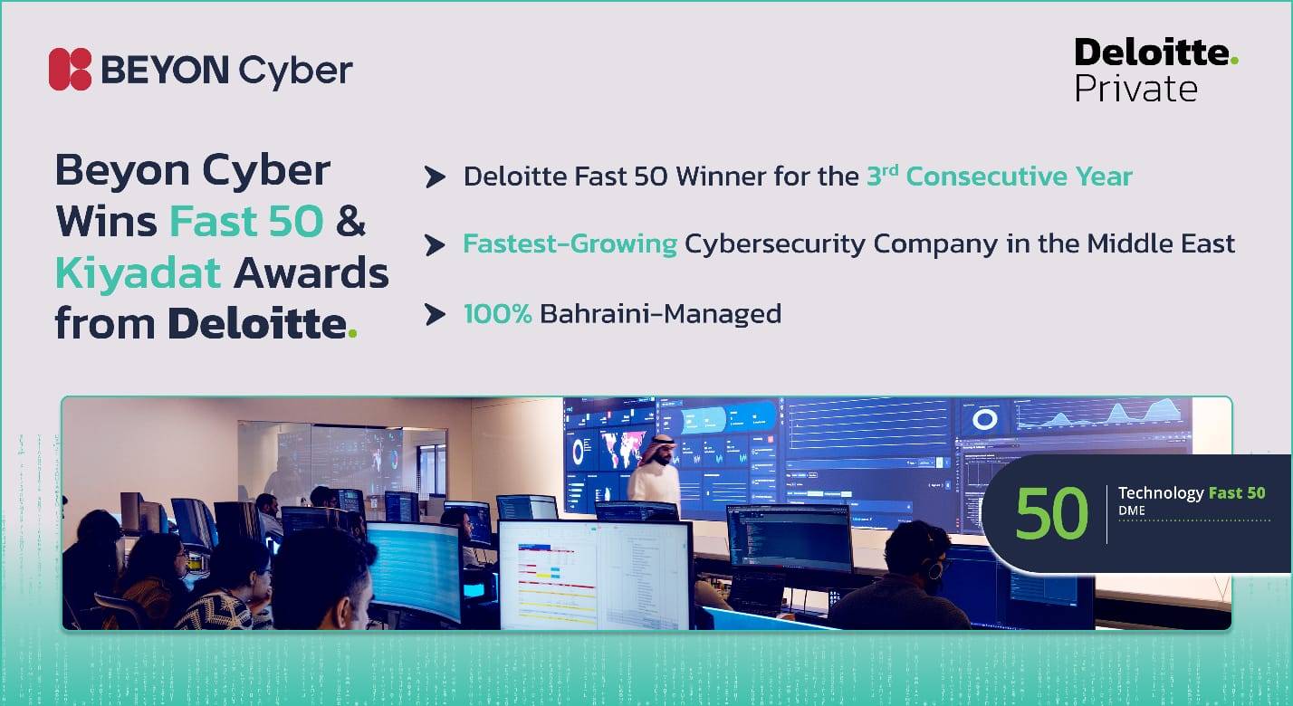 &laquo;Beyon Cyber&raquo; تحصد جائزة &laquo;Deloitte&raquo; كأسرع شركة أمن سيبراني نمواً في المنطقة
