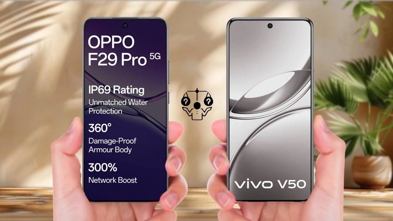 مقارنة شاملة بين هاتفي Oppo F29 Pro وVivo V50.. أيهما أفضل؟