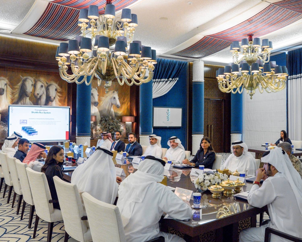 خالد بن حمد يطلع على التحضيرات الفنية لدورة الألعاب الآسيوية الثالثة للشباب