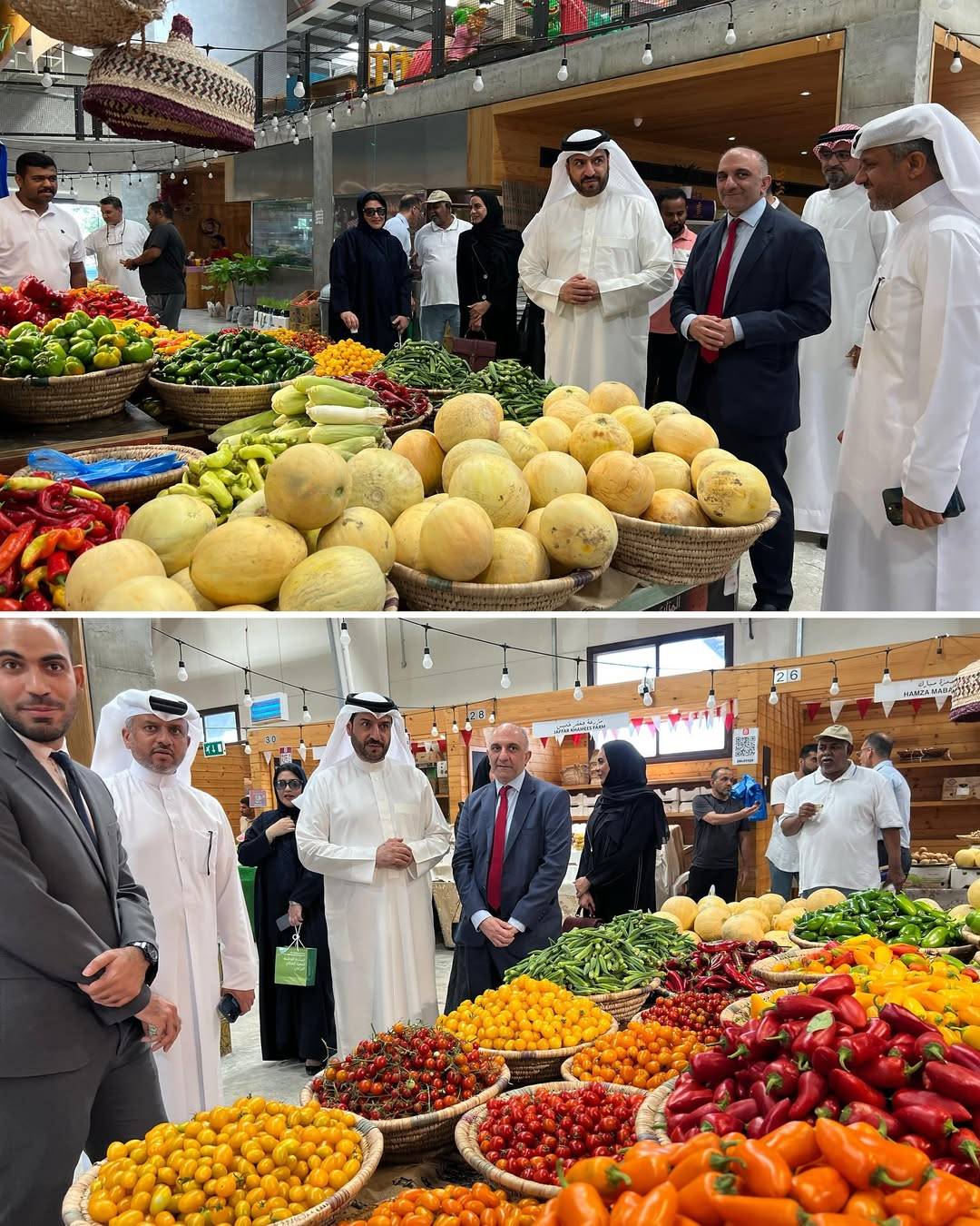 وكيل شؤون الزراعة والثروة الحيوانية يتفقد سوق المزارعين بهورة عالي