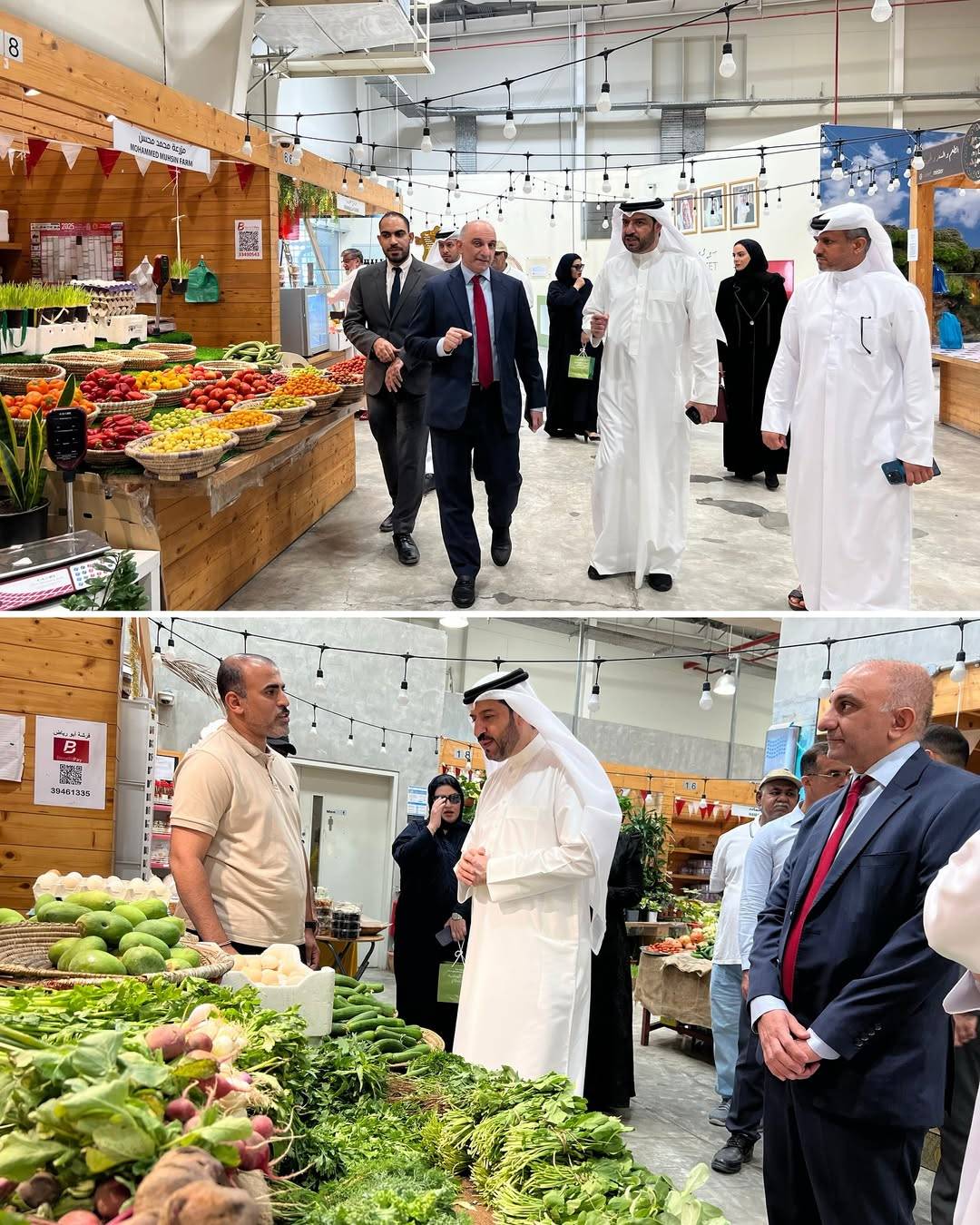 وكيل شؤون الزراعة والثروة الحيوانية يتفقد سوق المزارعين بهورة عالي