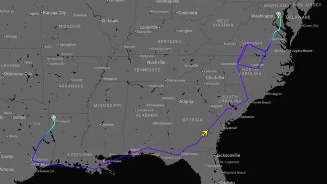 رصد طائرة &laquo;يوم القيامة&raquo; الرئاسية الأمريكية متجهة إلى قاعدة أندروز الجوية قرب واشنطن