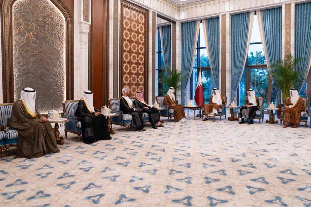 أمير دولة قطر يستقبل وزراء خارجية دول مجلس التعاون لدول الخليج العربية