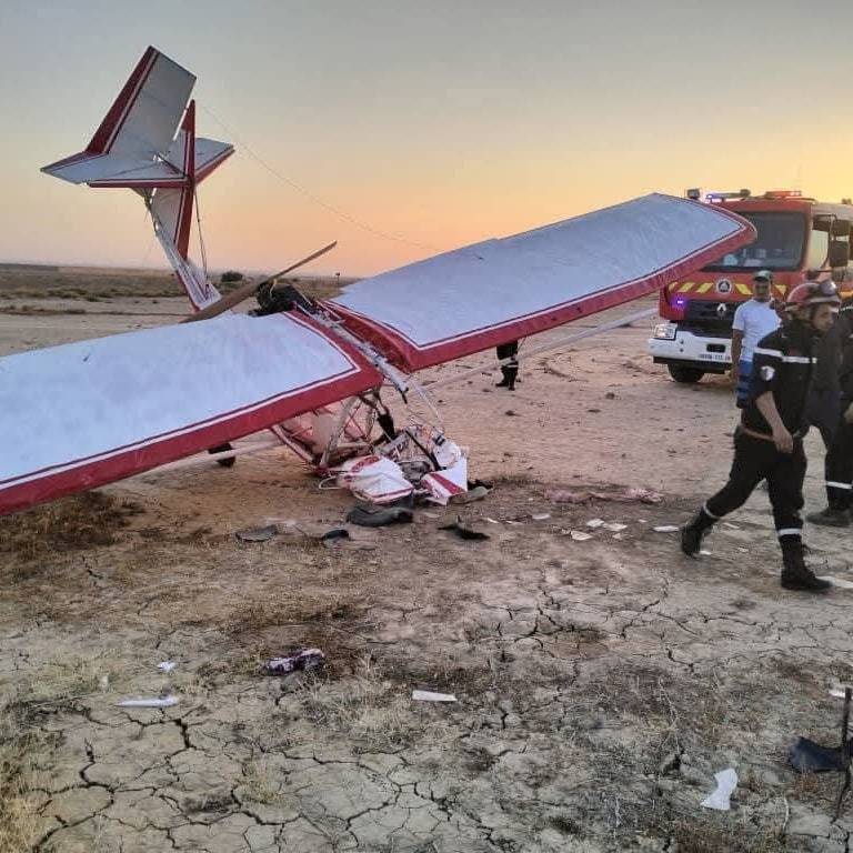 صنعها بنفسه.. وفاة مهندس جزائري في حادث سقوط طائرة صغيرة في ولاية&nbsp;المسيلة