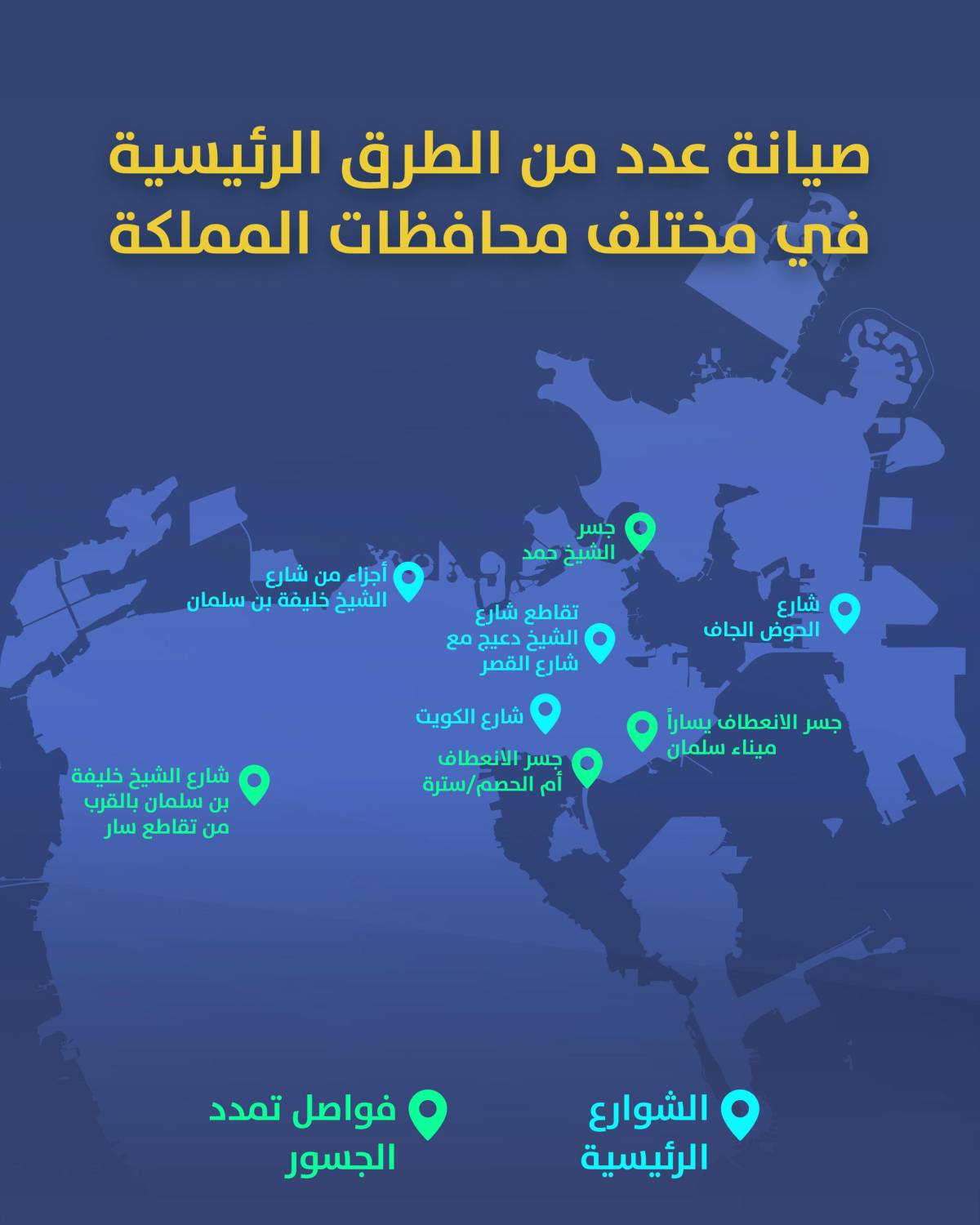 &laquo;الأشغال&raquo; تطلق برنامج صيانة للشوارع الرئيسية بمختلف المحافظات خلال فترة الصيف