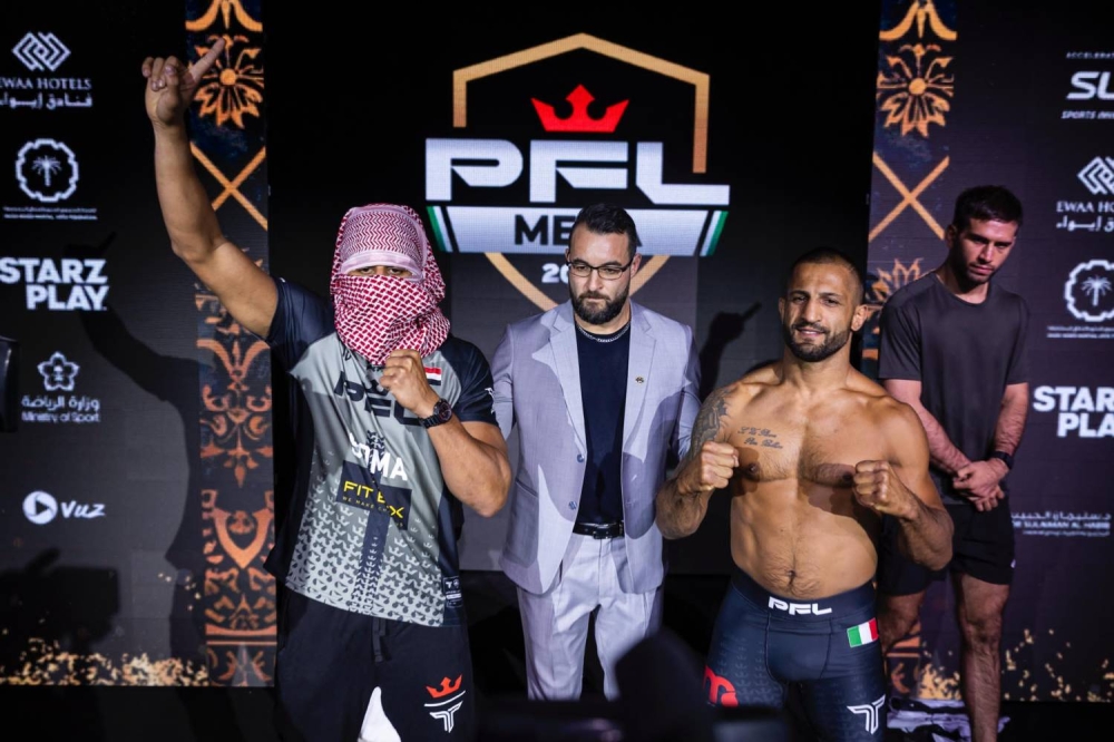 دوري المقاتلين المحترفين: نجاح مراسم الوزن الرسمية في الرياض استعداداً لانطلاق النزالات غدا