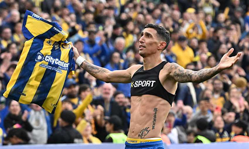 دي ماريا يسجل هدفا في ظهوره الأول بالدوري الأرجنتيني منذ 18 سنة.. استقبال حافل ودموع